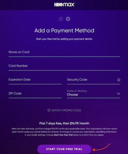 create hbo max account outside the usa
