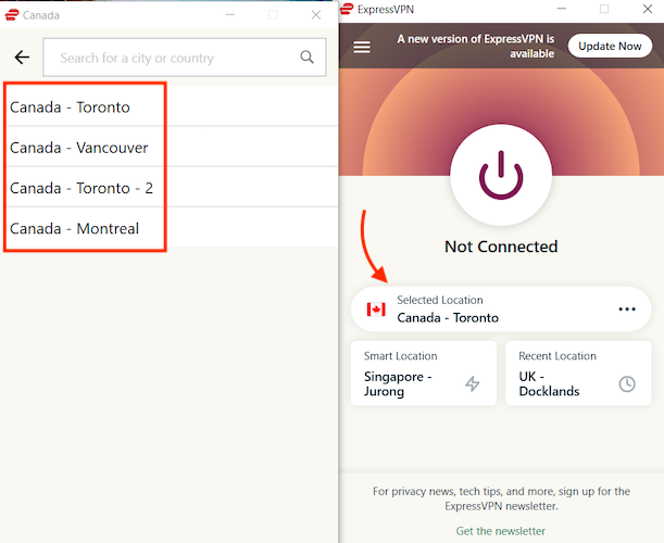 ExpressVPN-Canadian-servers