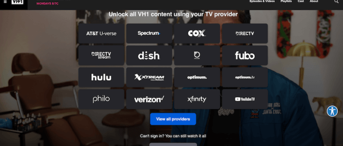 vh1 sign in with tv provider